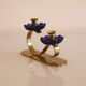 Bougeoir vintage scandinave en laiton et verre 1960