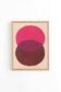 Abstract painting 30x40 illustration in pink and brown signed Eawy.
