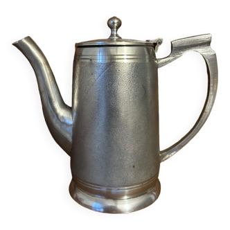 Old aluminum metal teapot