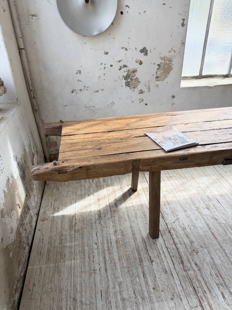 Brutalist popular art table XXL 3.5m/4m pine and oak