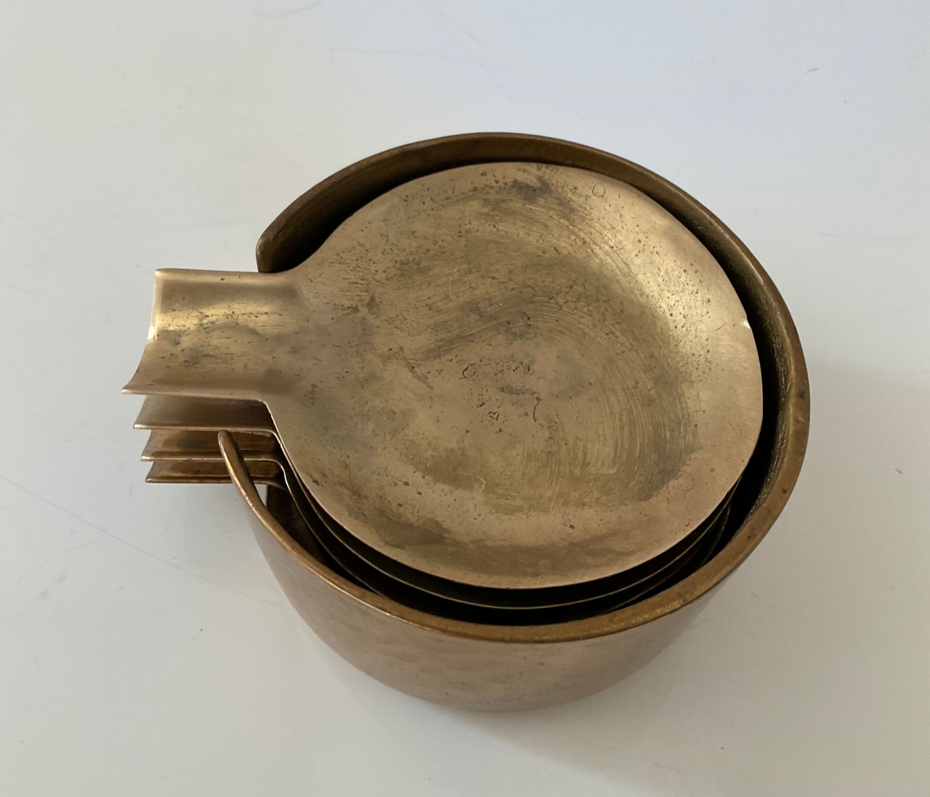 Series of bronze ashtrays from the 50s