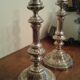 Pair Silver bronze bougeoirs. Loui XIV style. late 19th