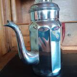 Vintage coffee jug - ADB copper chrome deposited French manufacture - bakelite handle