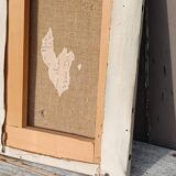 Canvas painting of a bouquet of flowers.