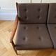 Teak and Danish Scandinavian wool sofa