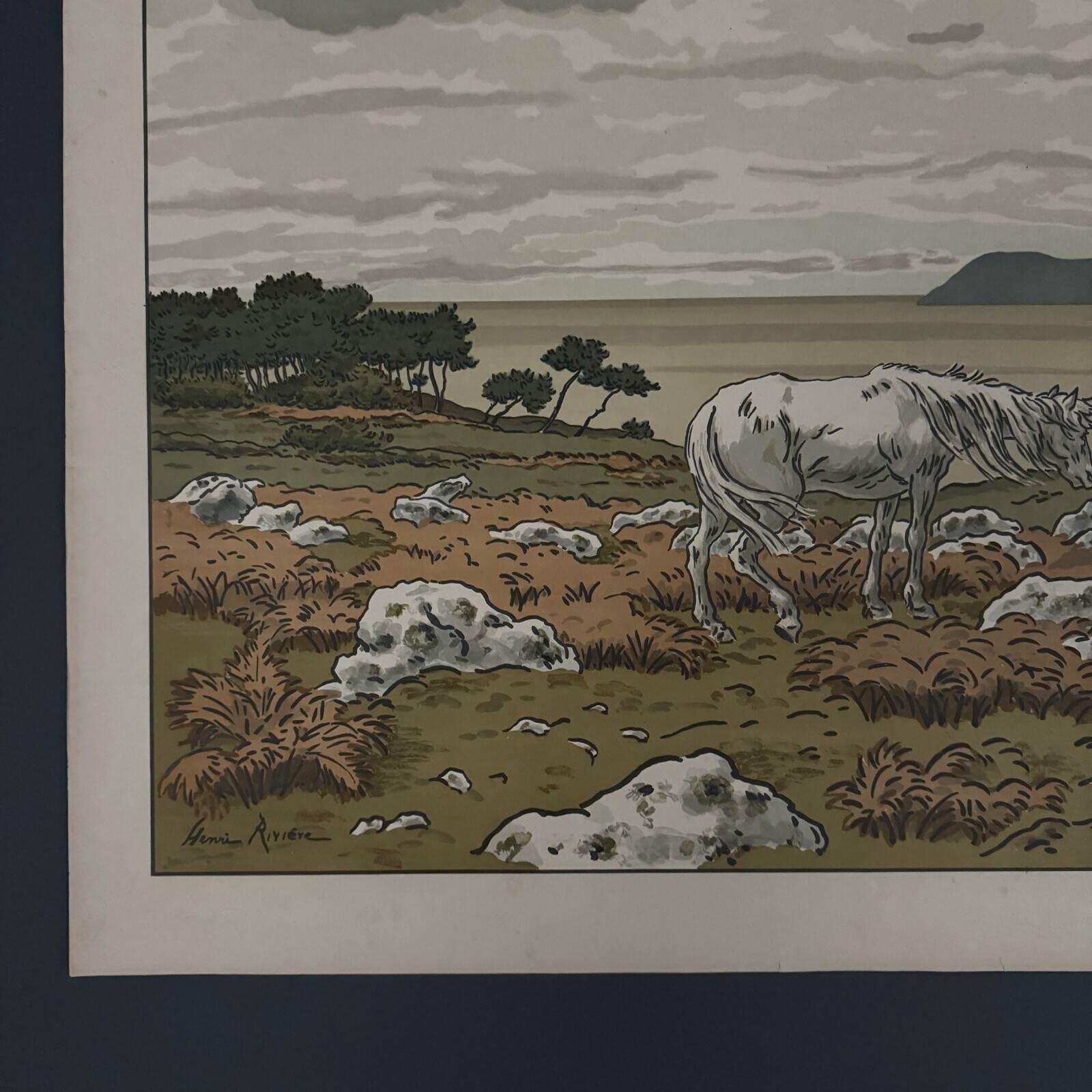 Lithograph by Henri Rivière, Aspects of Nature - The Bay