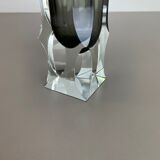 Vase Sommerso en verre à facettes Extra Large Mandruzzato Fabriqué à Murano, Italie années 1970