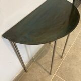 Console acier inox demi rond