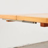 Scandinavian Drop-leaf Pine Shaker Dining Table 1960s