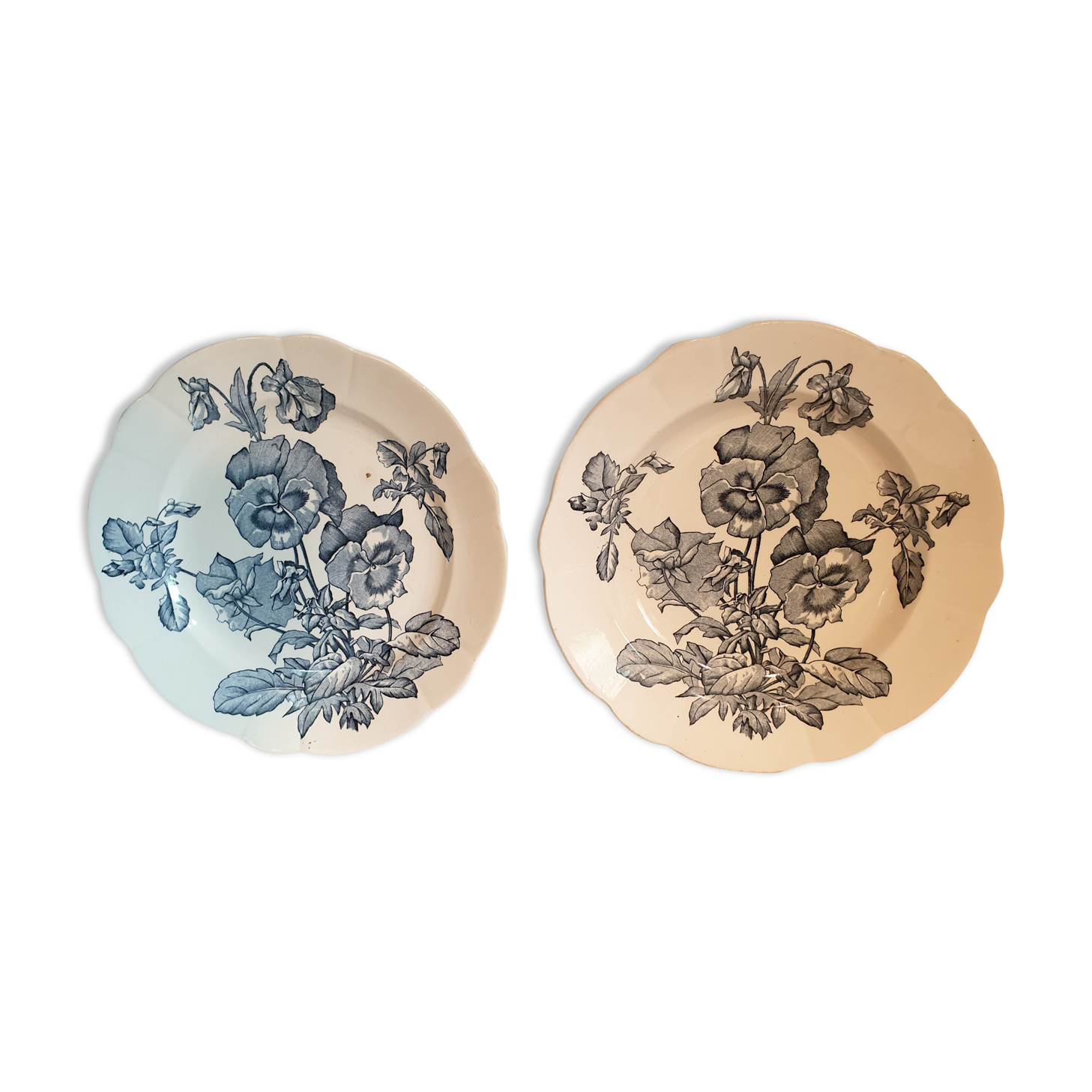 Dishes duo Longchamps Robert Charbonnier end 19th