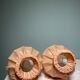 Pair of vintage bedside lamps with pink fringes