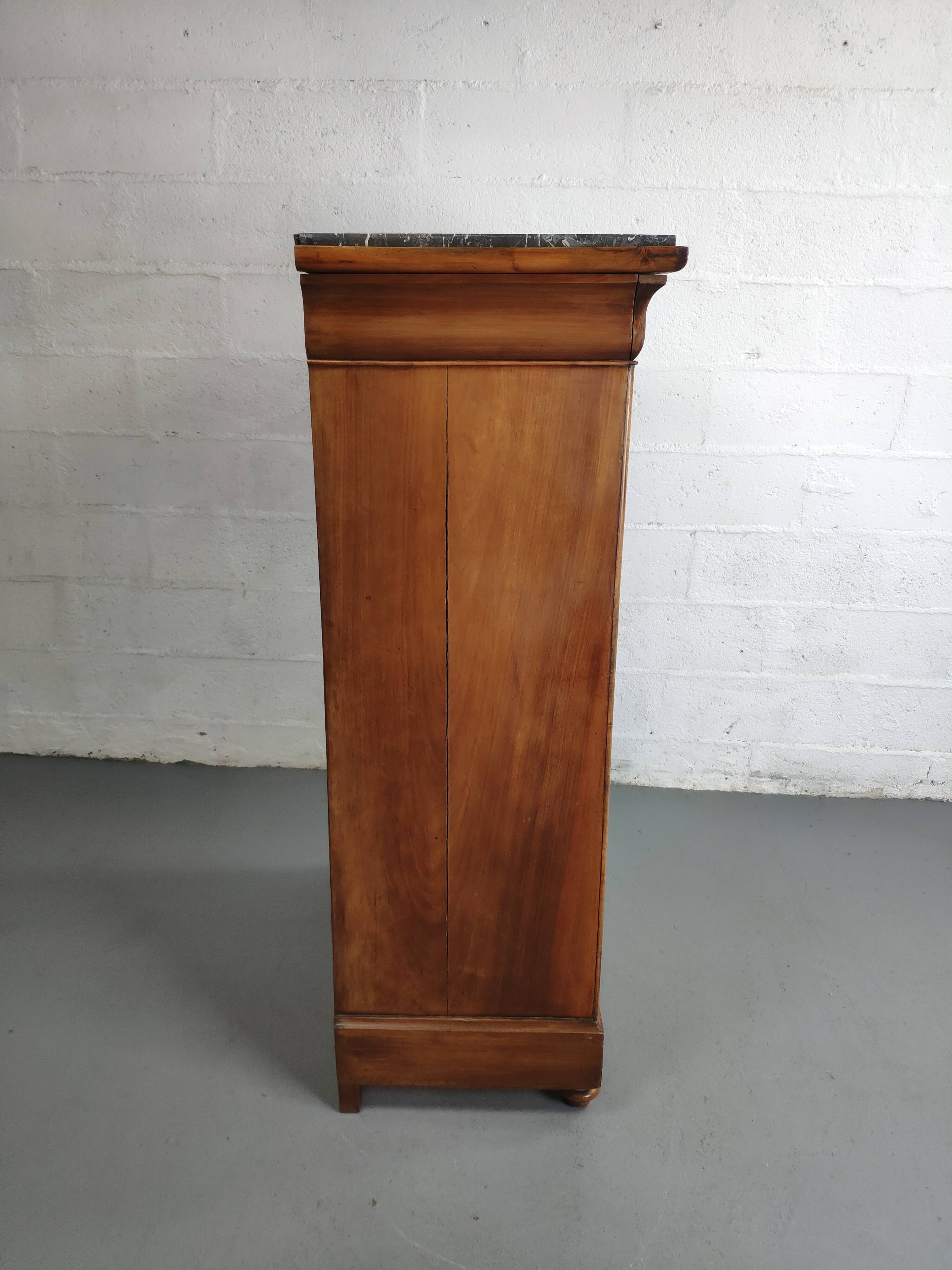 Secretary style Louis Philippe in walnut bramble