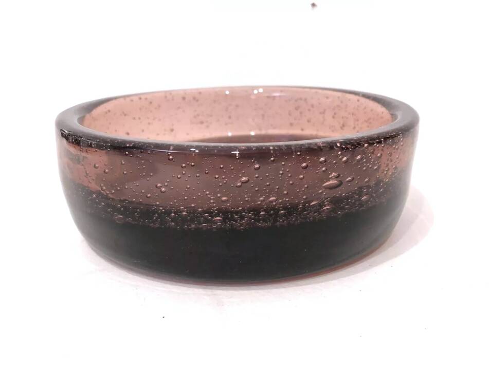 Pink bubble glass empty pocket, 1970