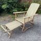 Vintage wicker rattan lounge chair