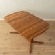 Glostrup dining table, 1980s, solid teak, by Johs. Kristoffersen & Søn, with two extension leaves