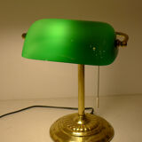 Desk lamp (library/banker) green & gold