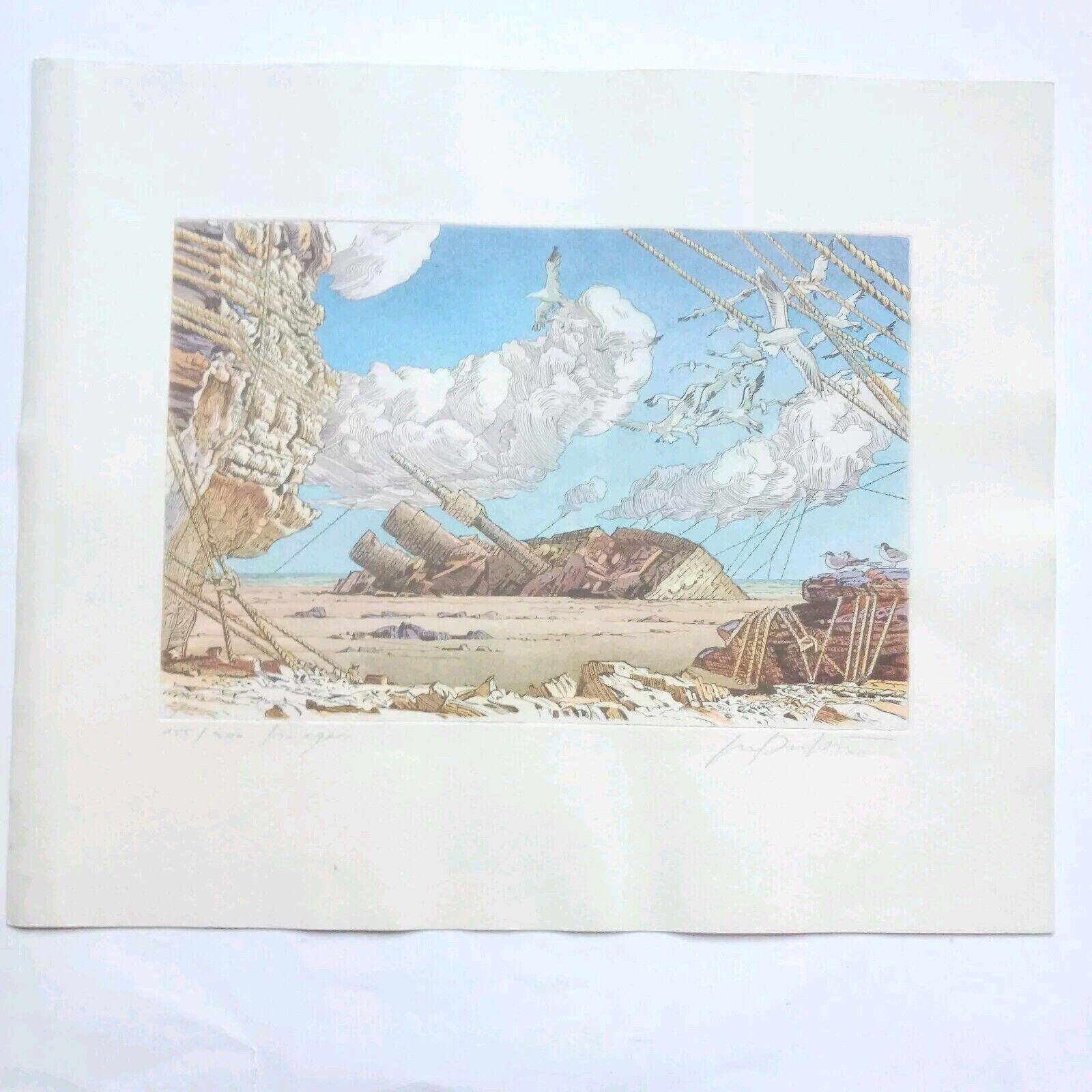 Muages, original lithograph No. 155/300 signed Michel Dubré (1942)