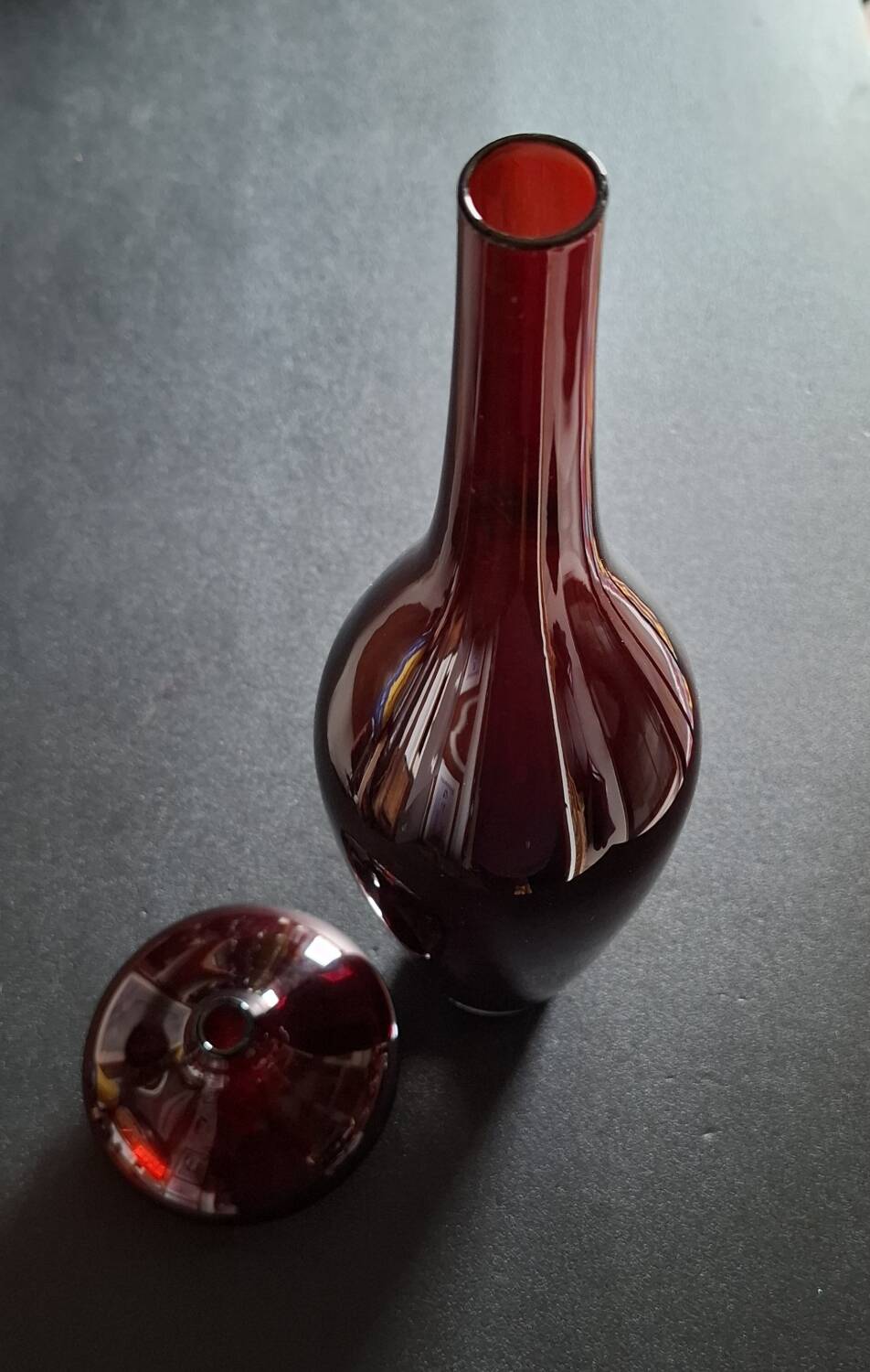 Lot de 2 vases contemporains couleur brique