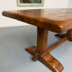 Monastery farmhouse table in thick solid oak, vintage 1960s.