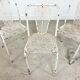 Set of three vintage industrial metal bistro chairs by Rene malaval