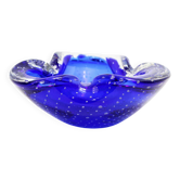 Murano bubble glass ashtray