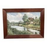 Oil painting on isorel signed M. Höpflinoer, Impressionist.