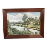 Oil painting on isorel signed M. Höpflinoer, Impressionist.
