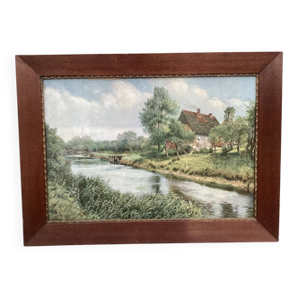 Oil painting on isorel signed M. Höpflinoer, Impressionist.