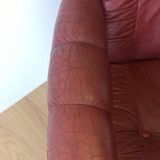 Scandinavian Mid-Century Modern Leather Easy Chair by Ekornes 1970s.