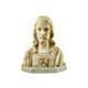Alabaster Marble Bust Christ Sacred Heart Antique 1920 Signed 32cm