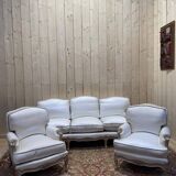 Salon canapé et paire de fauteuils de style Louis XV