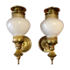 Pair of brass sconces