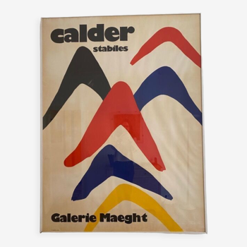 Alexander Calder lithographic poster, "Stabiles", Maeght Gallery