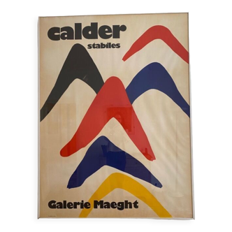Alexander Calder lithographic poster, "Stabiles", Maeght Gallery