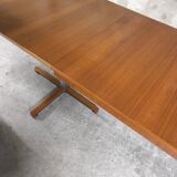 Scandinavian vintage telescopic extendable teak table 1970