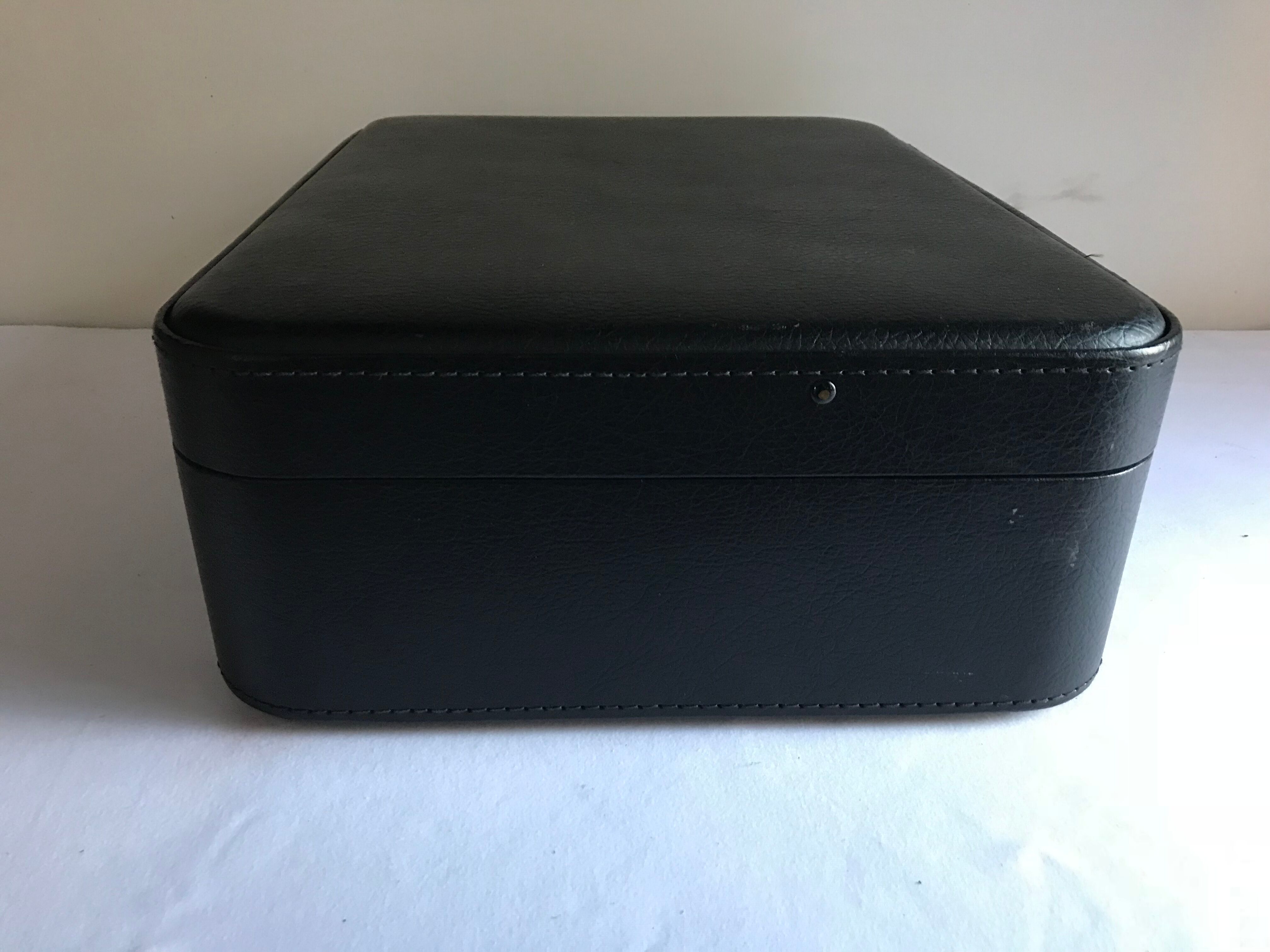 Old suitcase constellation leather black