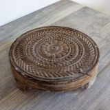 Carved wooden chapatis board