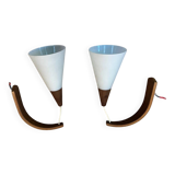 Pair of Scandinavian wall lights