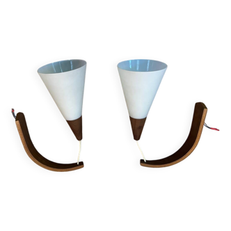 Pair of Scandinavian wall lights