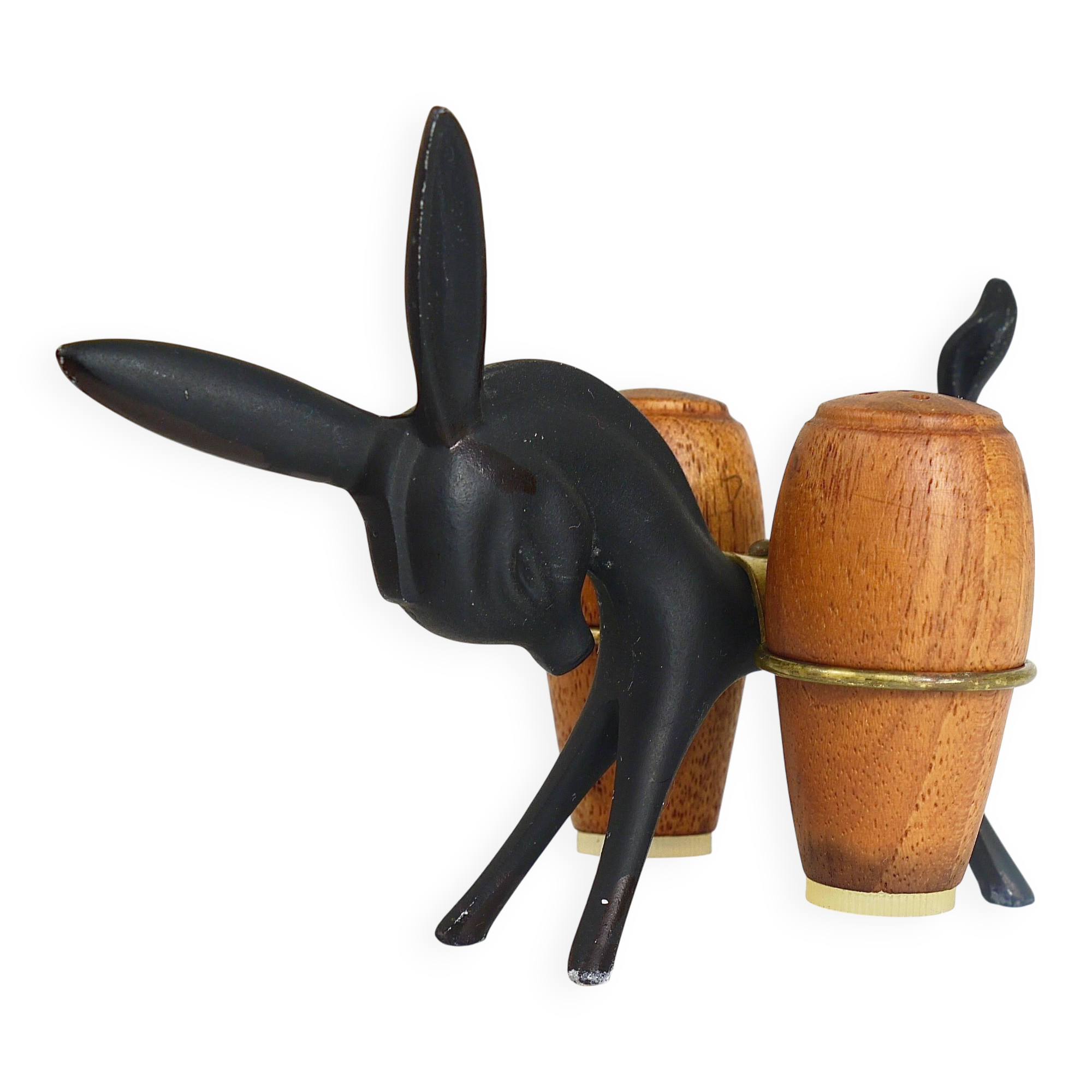 Set of salt and pepper shakers donkey Walter Bosse, Herta Baller, Austria, 1950s