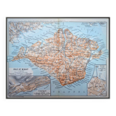Isle of Wight, England, original map printed in 1913.
