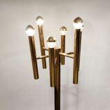 Pair of brass Sciolari floor lamps, 1970s