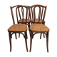 Lot de 4 chaises bistrot 1900 par J et J Kohn modèle 462