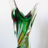 Murano vase in speckled twisted glass 1960s