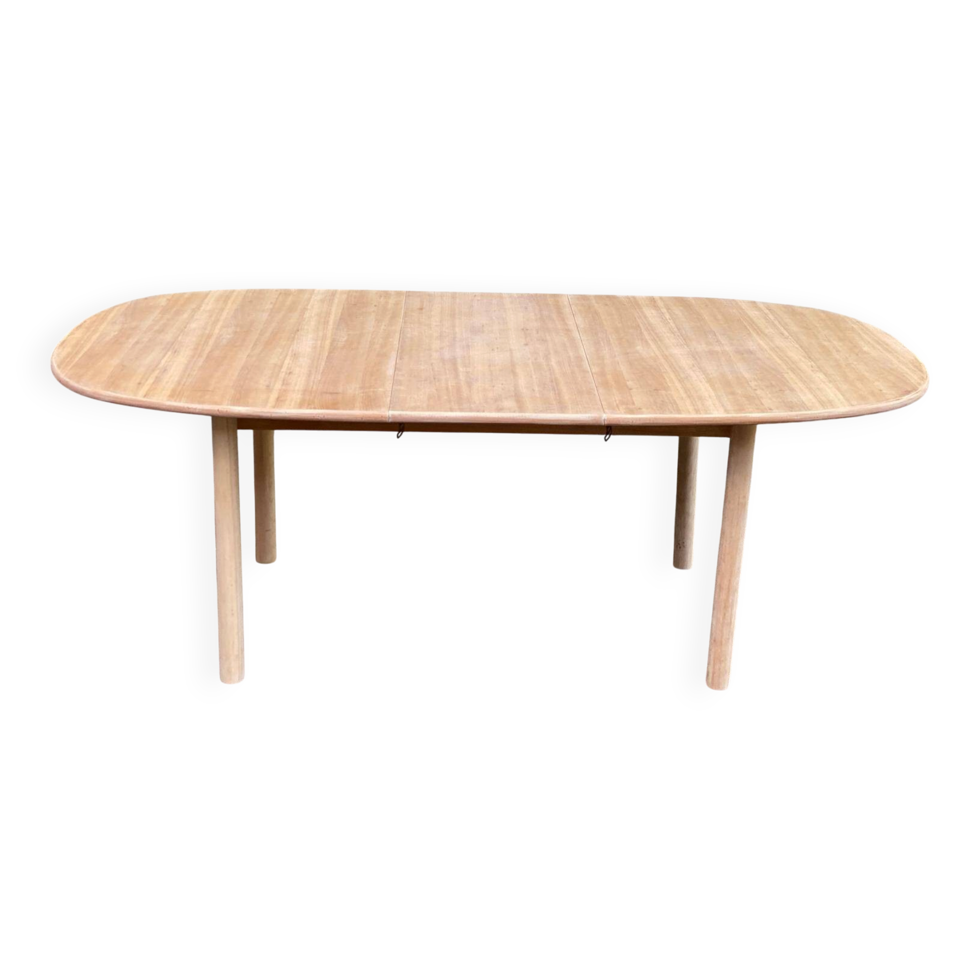 Renovated Scandinavian dining table in raw teak - Made in Denmark