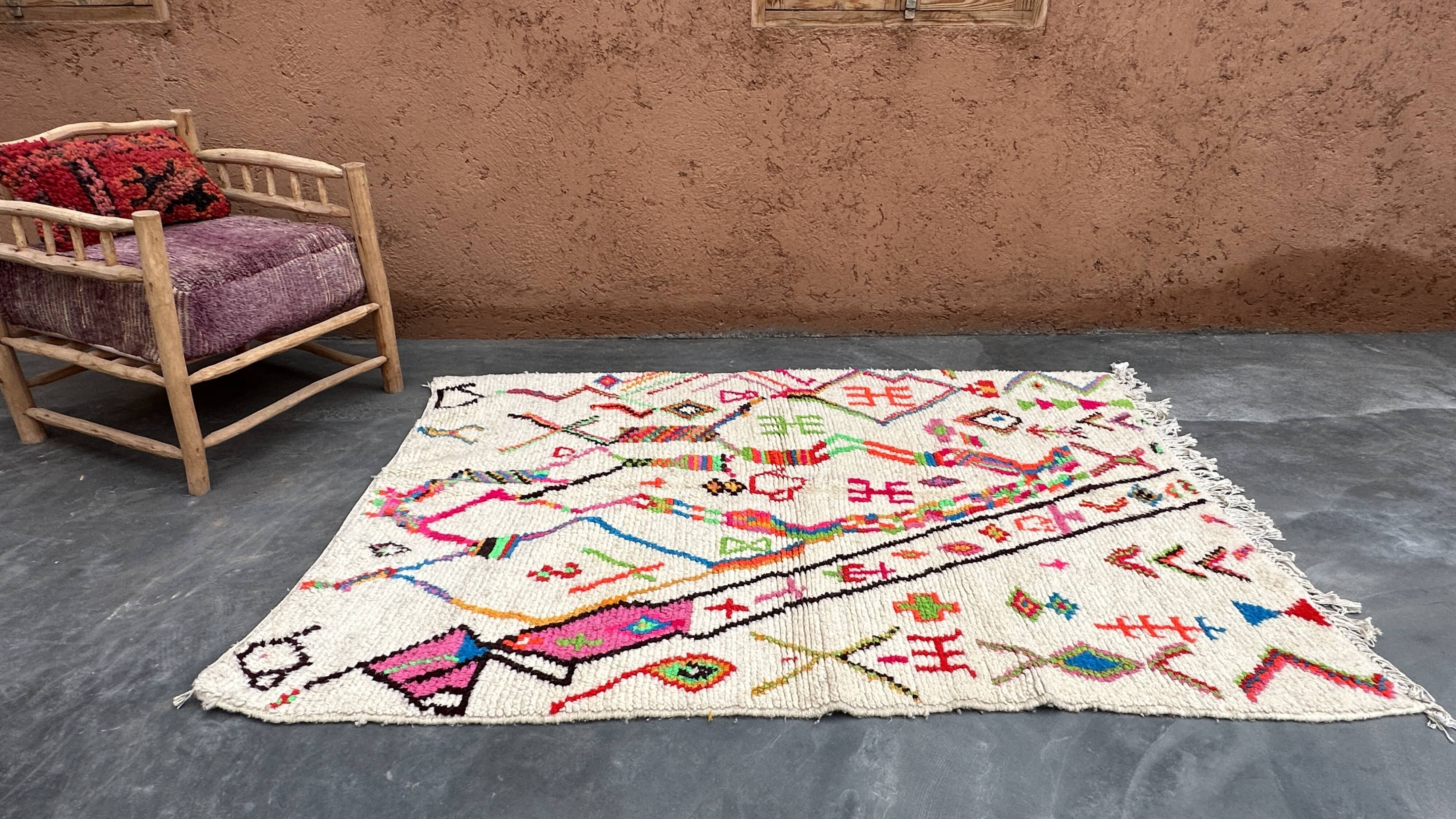 Colorful Moroccan rug - 147 x 215 cm