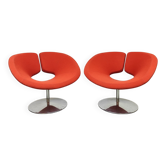 Vintage Apollo lounge swivel chairs Patrick Norguet Artifort