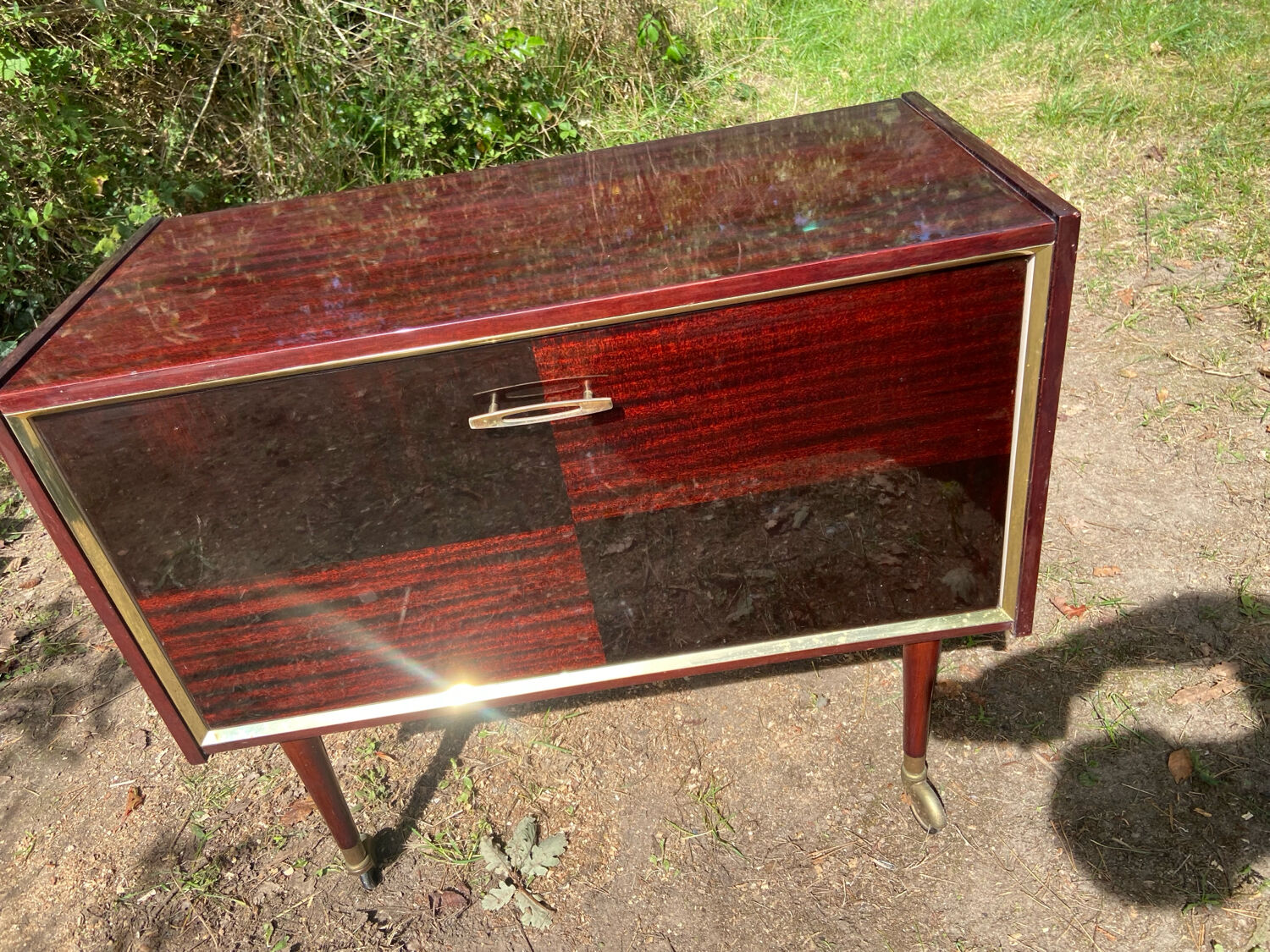 Meuble bar tv éclairé années 60/70