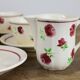Set of 6 coffee cups his coffee teapot and milk teapot.