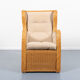 Vintage lounge armchair in wicker Italian design